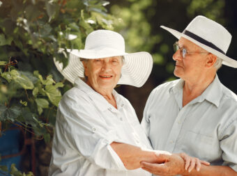 beautiful old couple spend time in a summer garden 2022 06 09 15 20 45 utc scaled
